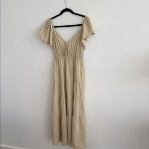 Chic Beige Maxi Dress